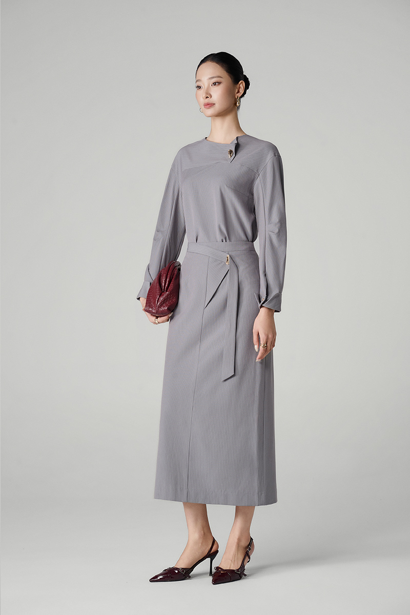 Sơ mi DT can tay xếp ly