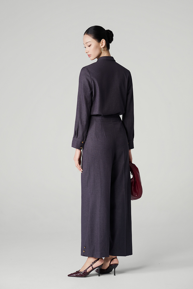 Sơ mi DT cầu ngực kẹp nắp túi phải