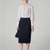 Chân váy suông tweed đính cúc TT