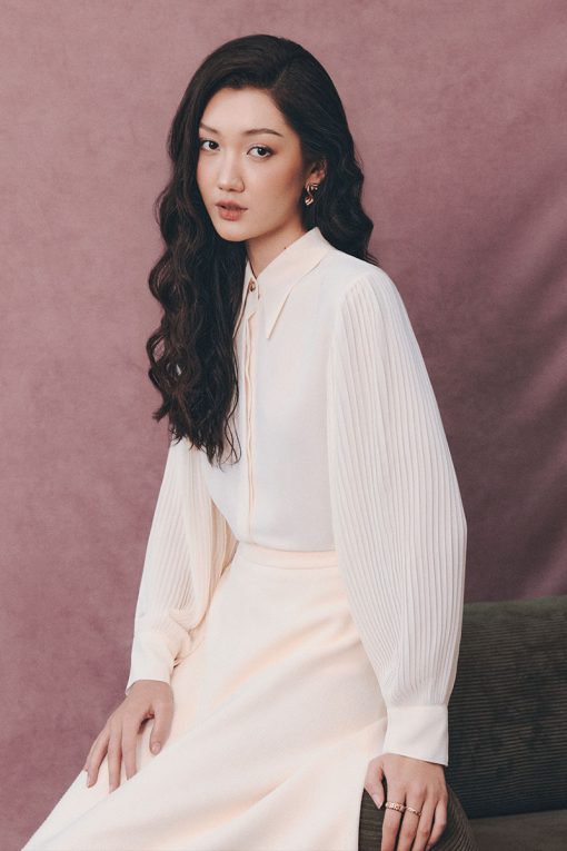 Sơ mi DT cổ đức tay dập ly