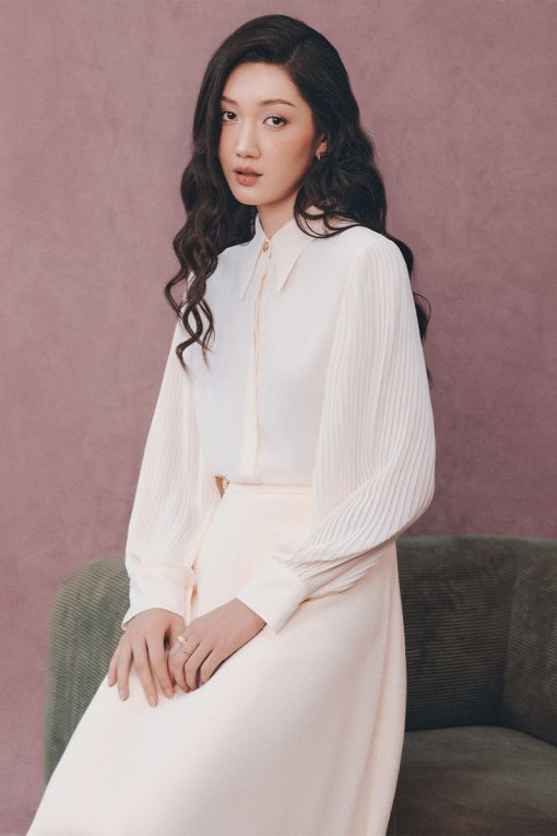 Sơ mi DT cổ đức tay dập ly