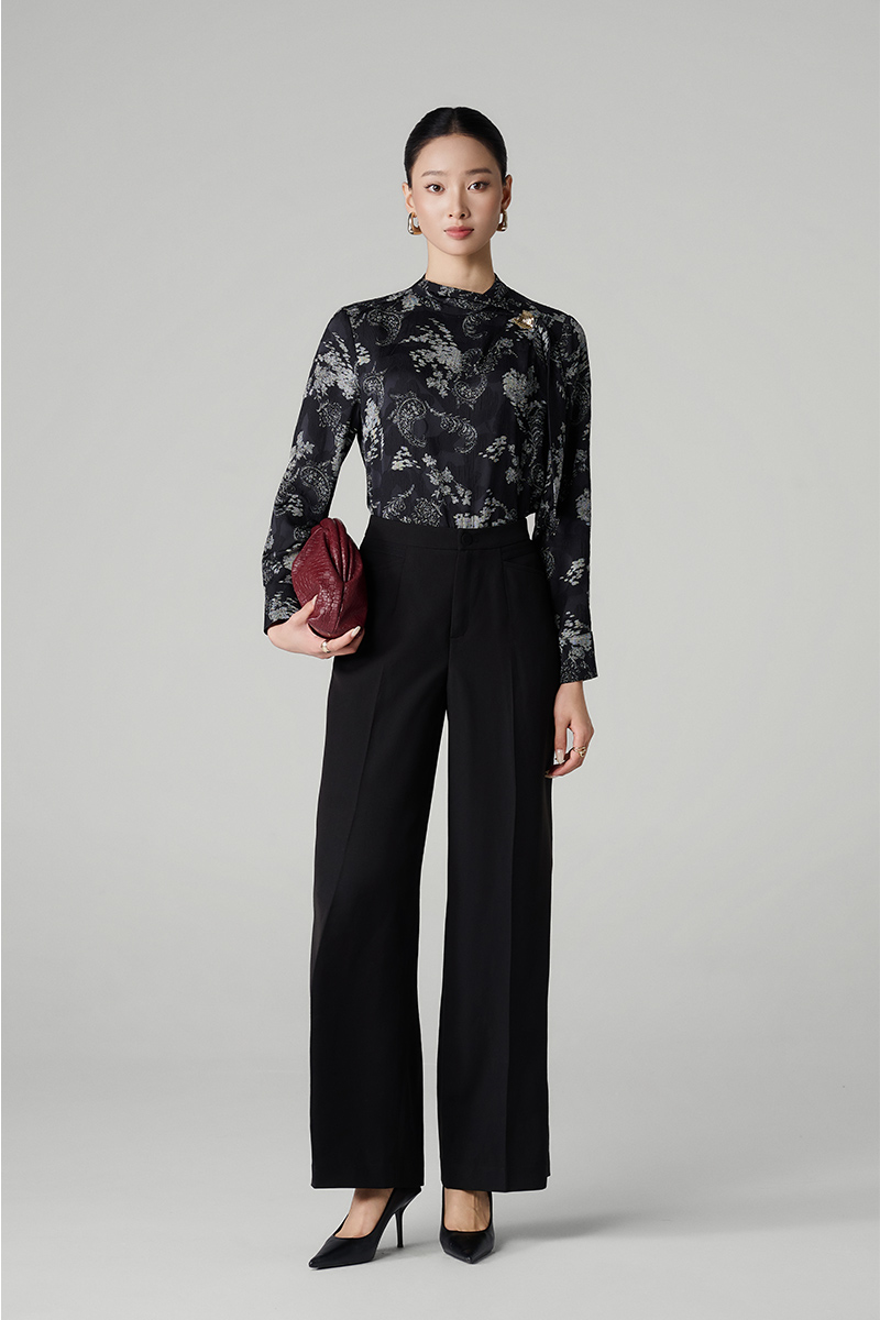 Quần suông đè dây miệng túi