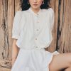 Sơ mi LT nhúm vai gấu bí