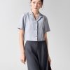 Áo kiểu CT croptop cổ 2 ve cơi dọc thân Áo kiểu CT croptop cổ 2 ve cơi dọc thân