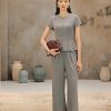 Áo kiểu CT peplum xẻ trước