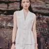 Áo kiểu SN cổ 2 ve rút dây eo