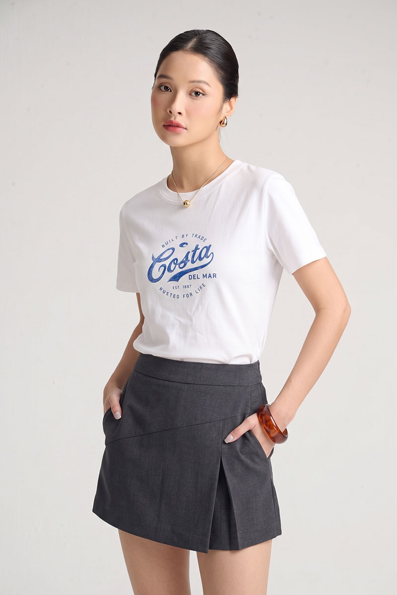 Áo thun CT suông in chứ Costa