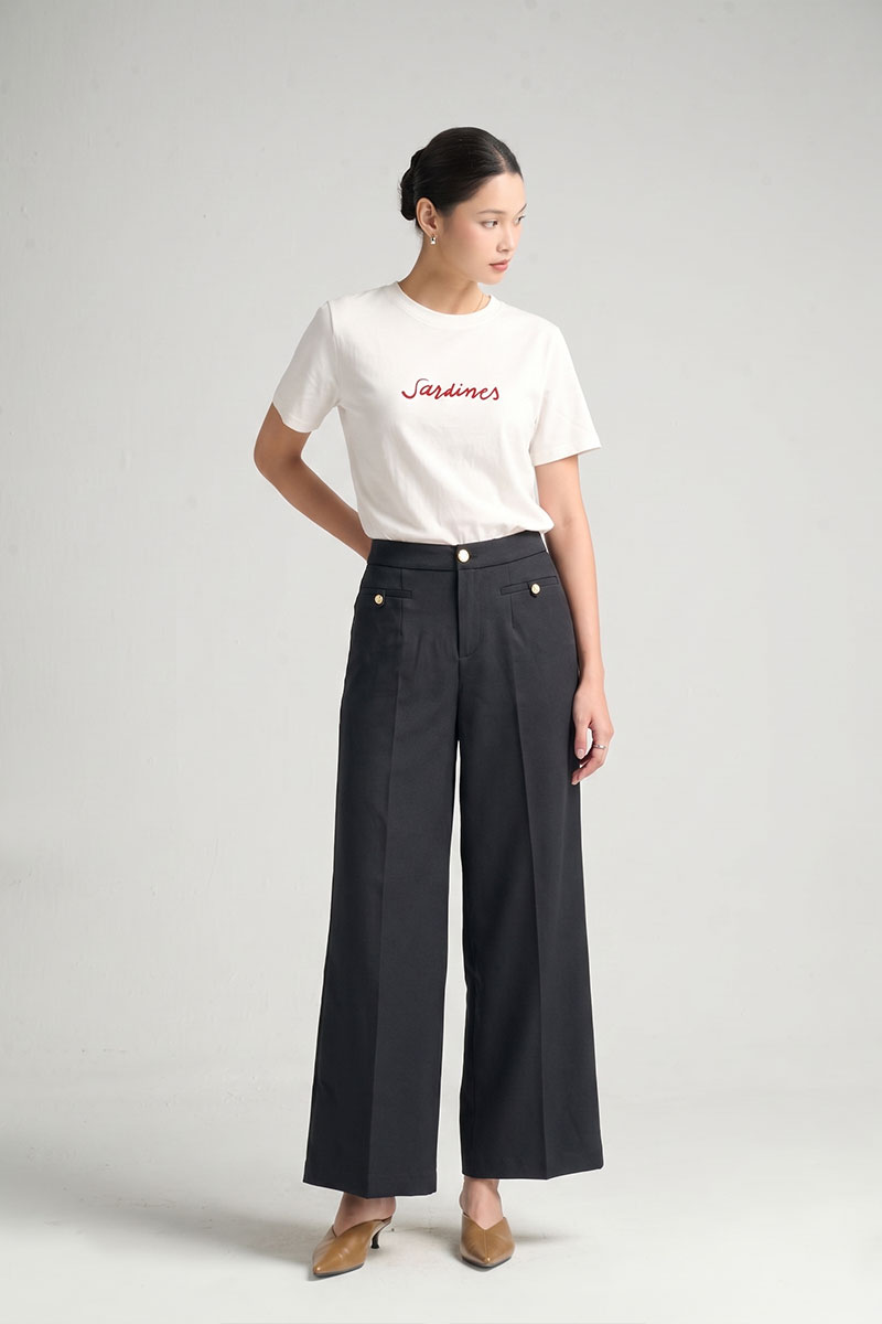 Quần suông bổ cơi giả kẹp cá TT