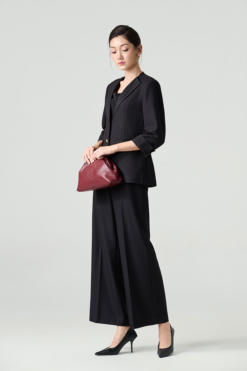 Áo vest LT cổ phối kẻ, tay lơ vê