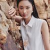 Đầm suông xếp ly thân vạt gấu chéo
