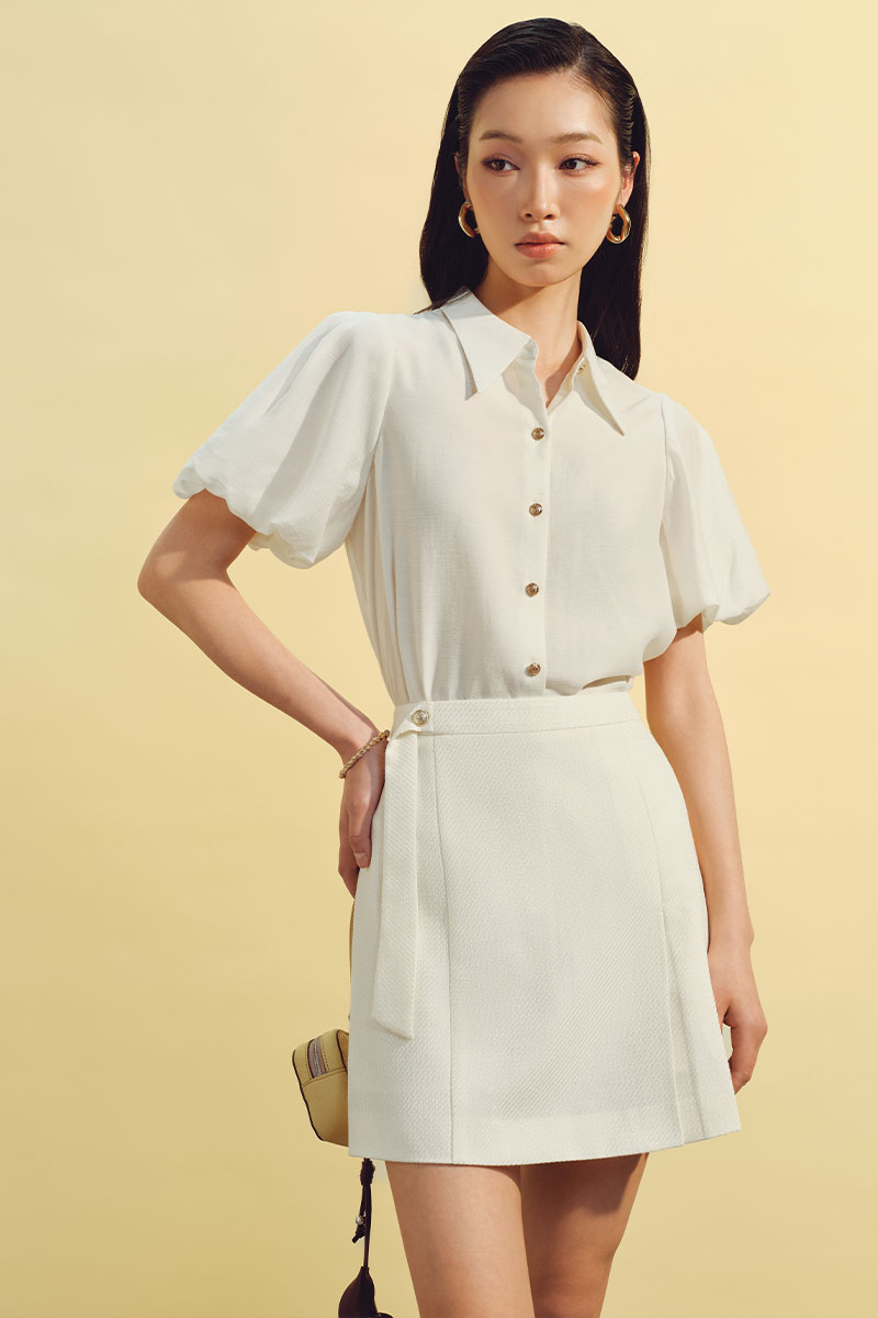 Chân váy A đai buông