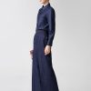 Quần suông denim quai nhê đôi