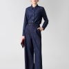 Quần suông denim quai nhê đôi