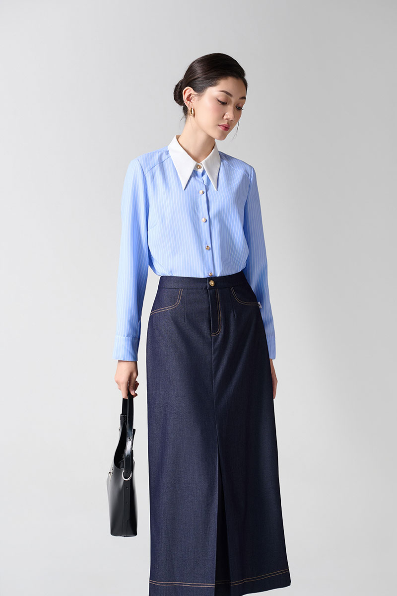 Chân váy dài diễu chỉ súp gấu TT