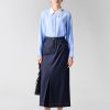Sơ mi DT croptop can vai phối cổ