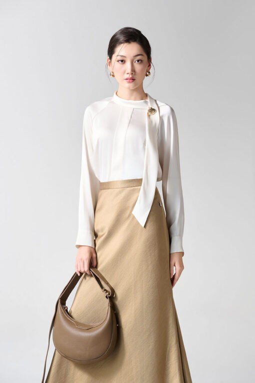 Sơ mi DT dây nơ liền cổ