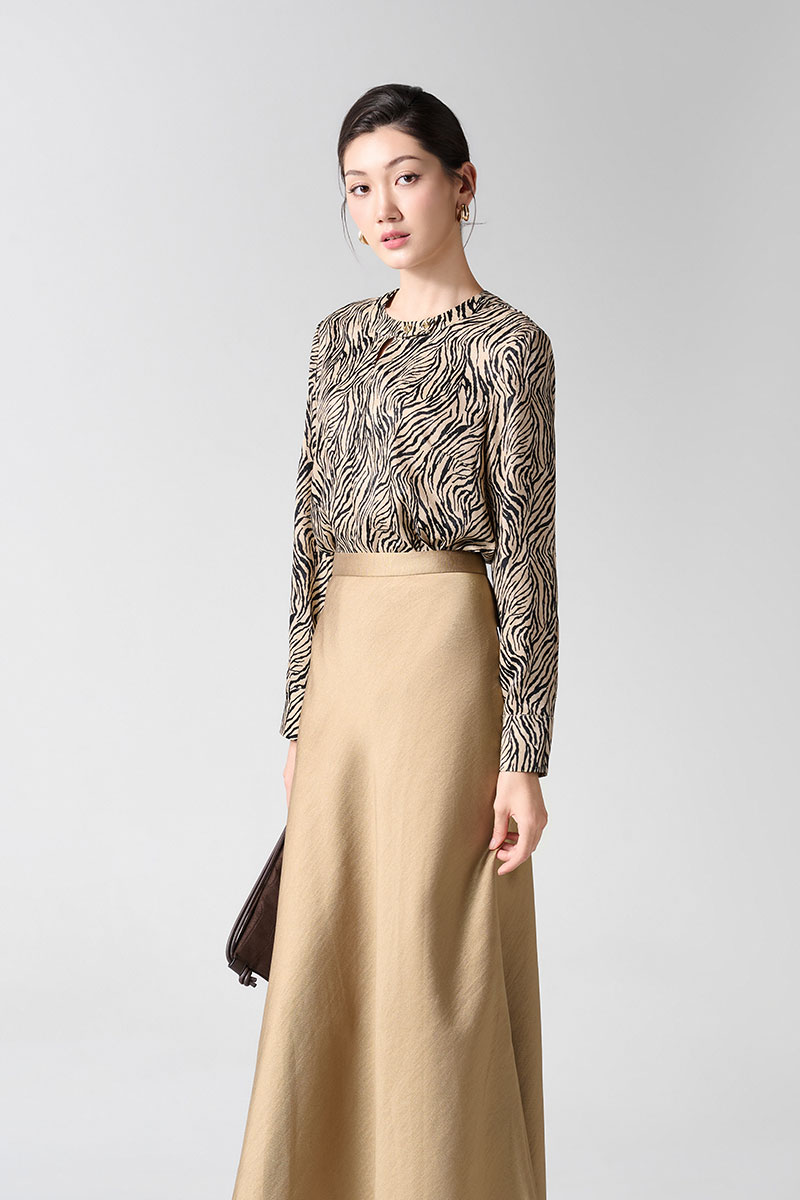 Sơ mi DT hoạ tiết cá cổ cài cúc