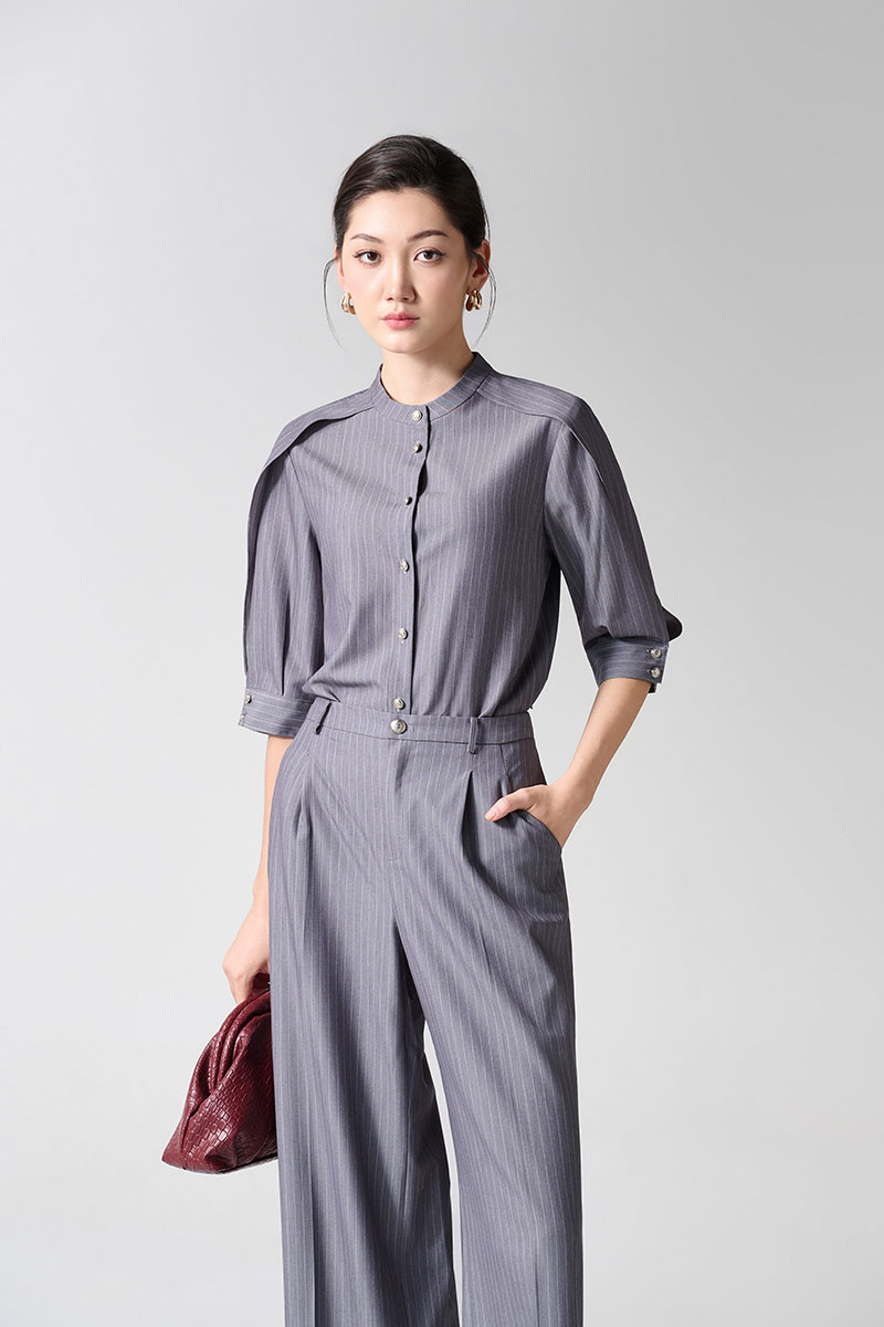 Sơ mi LT tà bong cổ tàu