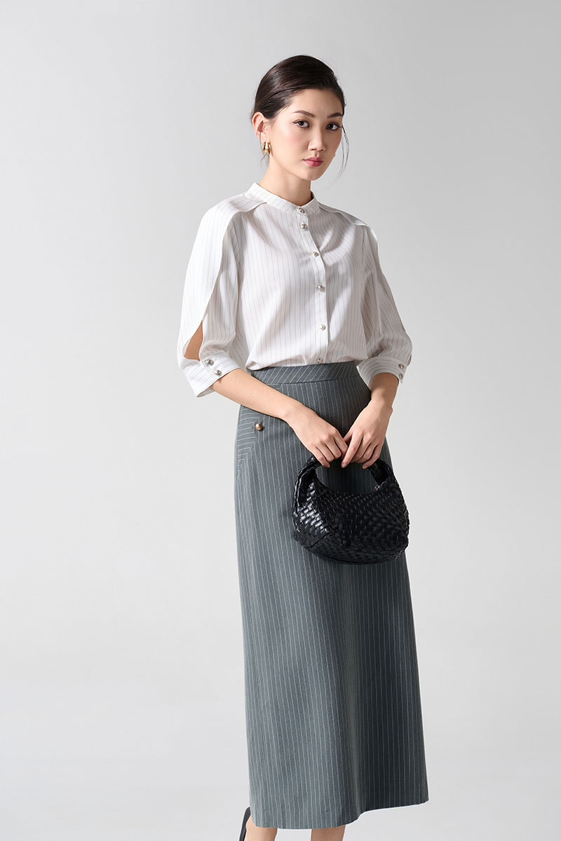 Sơ mi LT tà bong cổ tàu