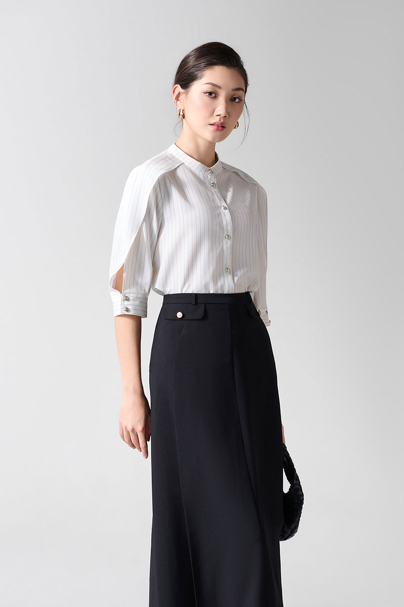 Sơ mi LT tà bong cổ tàu