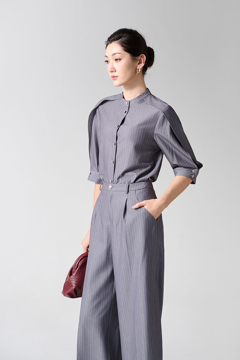 Sơ mi LT tà bong cổ tàu