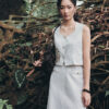 Áo kiểu SN croptop ốp lá thêu bode