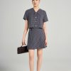 Áo kiểu croptop nắp túi can cầu ngực