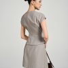 Áo kiểu peplum rủ bèo lệch