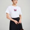 Áo thun CT suông in hình chim đa sắc