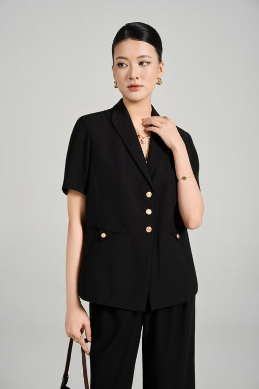 Áo vest CT cổ sam cá nắp túi