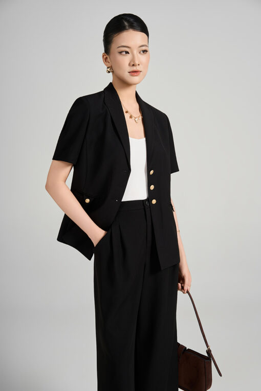 Áo vest CT cổ sam cá nắp túi