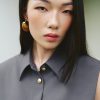 Đầm ôm vai chờm tùng váy luồn đai