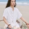 Sơ mi CT cổ bèo nơ, chun gấu tay