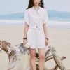 Sơ mi CT cổ bèo nơ, chun gấu tay