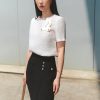 Sơ mi CT cổ tết dây nơ lệch