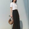 Sơ mi CT cổ tết dây nơ lệch