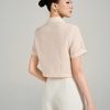 Sơ mi CT croptop tay lơ vê vát