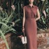 Chân váy dài đai eo luồn đỉa