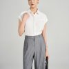 Quần suông cạp can đính cúc