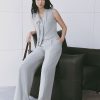 Áo kiểu SN croptop V gấu cổ kẹp dây