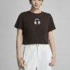 Áo thun CT croptop in hình tai nghe vỏ sò