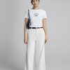 Áo thun CT croptop ôm in BLUE LATITUDE