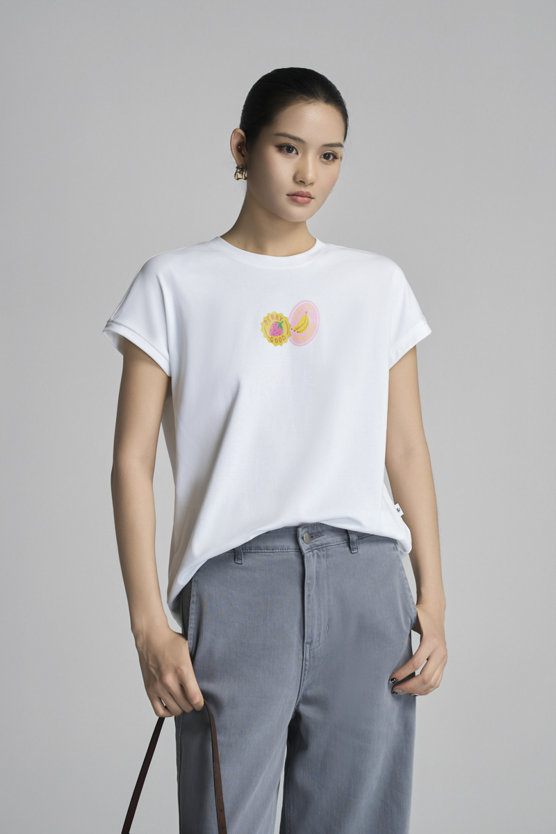 Áo thun CT tay liền in trái cây