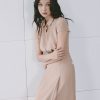 Đầm ôm can bong, TT xếp ly eo