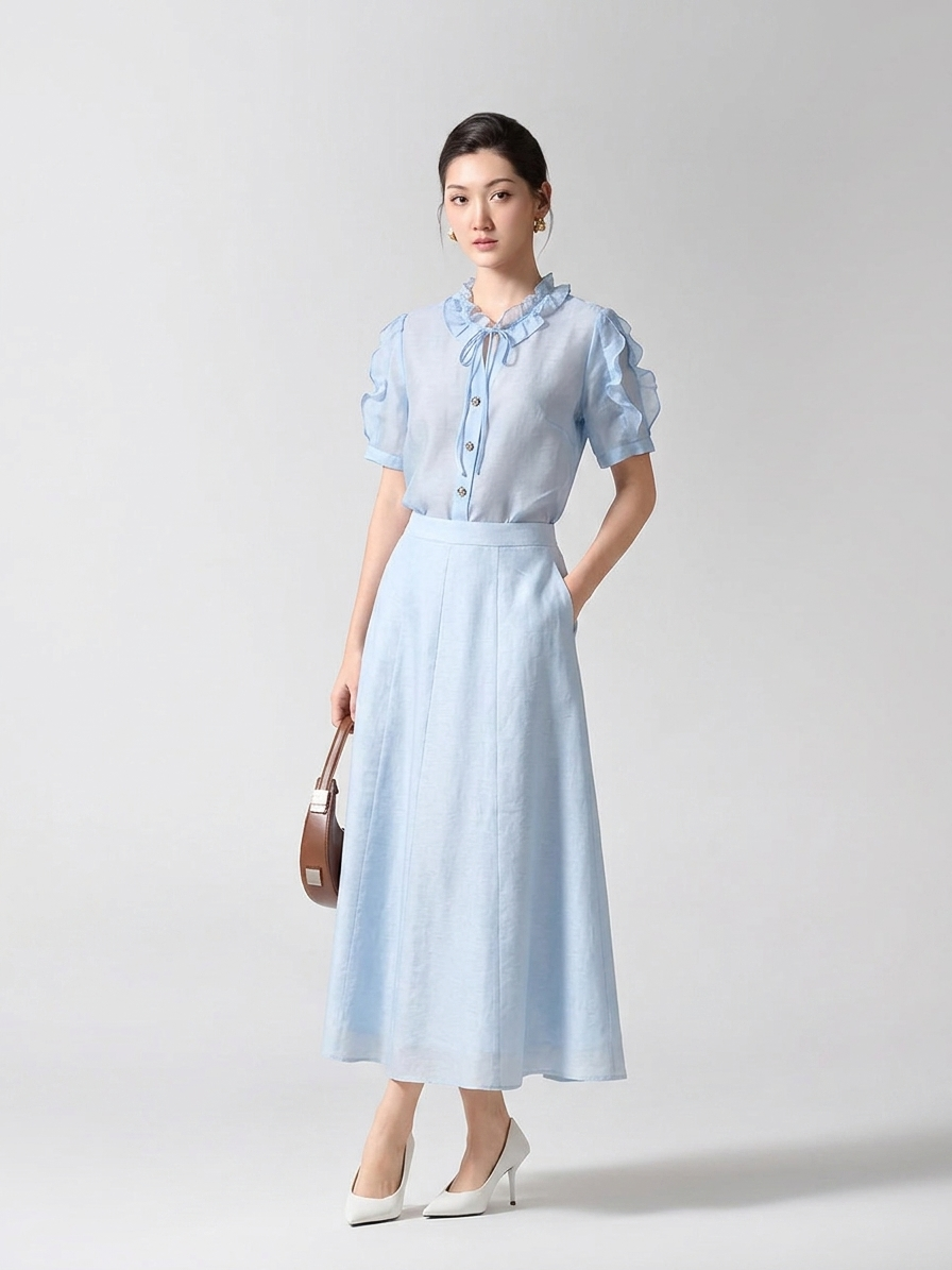 Chân váy xoè can bổ thân