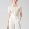 Sơ mi CT croptop tay phồng tháo rời