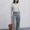 Sơ mi CT croptop thân đính nắp túi