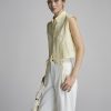 Sơ mi SN croptop V, gấu kẹp dây