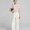 Sơ mi kiểu CT croptop can bèo lệch thân