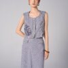 Áo kiểu SN croptop ốp lá thêu bode